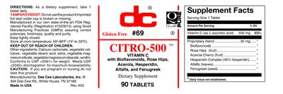 Photo of the DC Citro-500 label