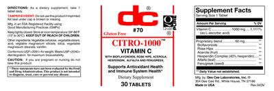 Photo of the DC Citro-1000 label