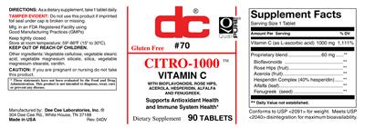 Photo of the DC Citro-1000 label