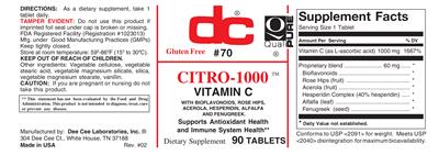 Photo of the DC Citro-1000 label