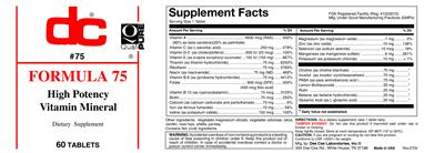 Photo of the DC Formula 75 label