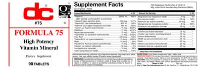 Photo of the DC Formula 75 label