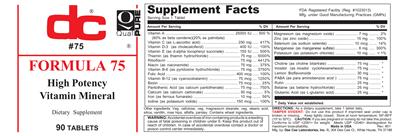 Photo of the DC Formula 75 label