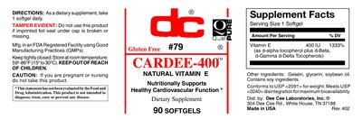 Photo of the DC Cardee-400 label