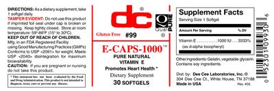 Photo of the DC E-Caps-1000 label