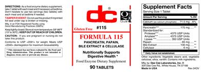 Photo of the DC Formula 115 label