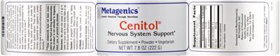Photo of the Metagenics Cenitol label
