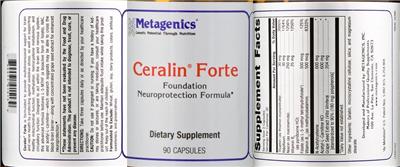 Photo of the Metagenics Ceralin Forte label
