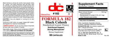 Photo of the DC Formula 182 label