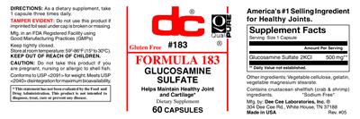 Photo of the DC Formula 183 label