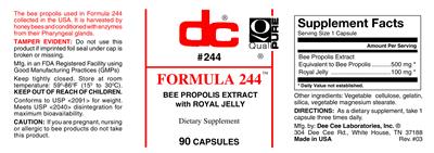 Photo of the DC Formula 244 label