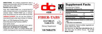 Photo of the DC Fiber-Tabs label
