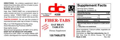Photo of the DC Fiber-Tabs label