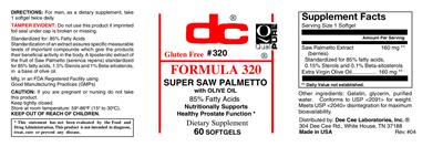 Photo of the DC Formula 320 label