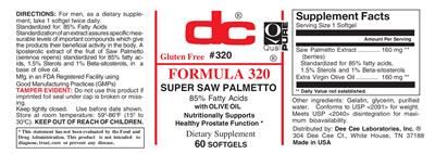 Photo of the DC Formula 320 label