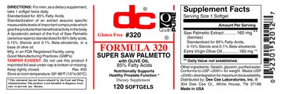 Photo of the DC Formula 320 label