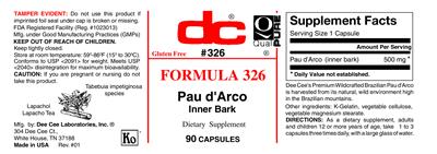 Photo of the DC Formula 326 label