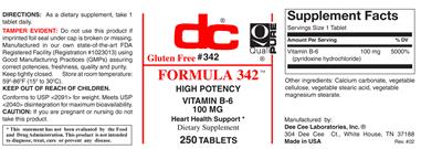 Photo of the DC Formula 342 label