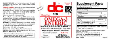 Photo of the DC Omega-3 Enteric label