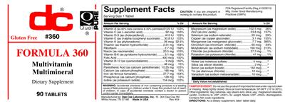 Photo of the DC Formula 360 label