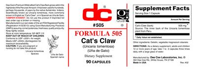 Photo of the DC Formula 505 label