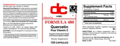 Photo of the DC Formula 480 label