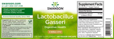 Label of Lactobacillus Gasseri 3 Billion CFU