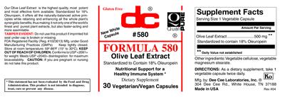 Photo of the DC Formula 580 label