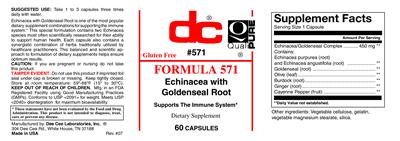 Photo of the DC Formula 571 label