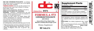 Photo of the DC Formula 573 label