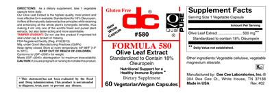 Photo of the DC Formula 580 label