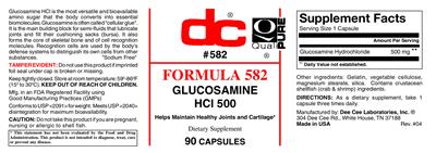 Photo of the DC Formula 582 label