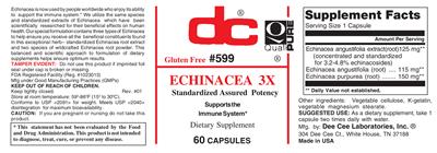 Photo of the DC Echinacea 3X label