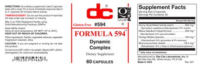 Photo of the DC Formula 594 label