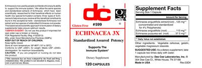Photo of the DC Echinacea 3X label