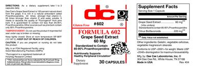 Photo of the DC Formula 602 label