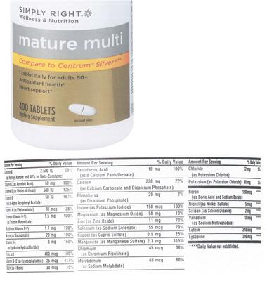 Photo of the Simply Right Mature Multi label