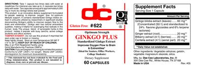 Photo of the DC Ginkgo Plus label