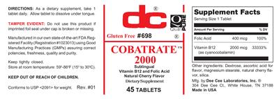 Photo of the DC Cobatrate 2000 Natural Cherry Flavor label