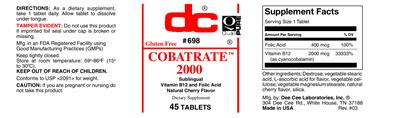 Photo of the DC Cobatrate 2000 Natural Cherry Flavor label