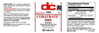 Photo of the DC Cobatrate 2000 Natural Cherry Flavor label