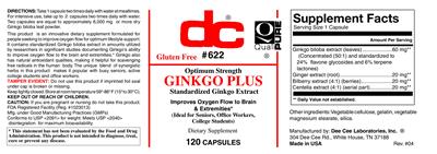 Photo of the DC Ginkgo Plus label