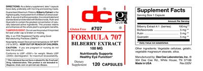 Photo of the DC Formula 707 label