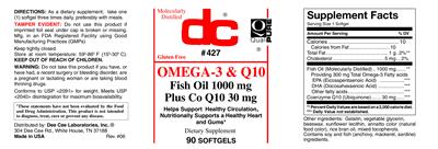 Photo of the DC Omega-3 & Q10 label