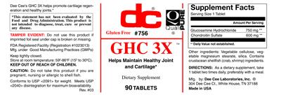 Photo of the DC GHC 3X label
