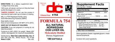 Photo of the DC Formula 754 label