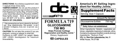 Photo of the DC Formula 719 label