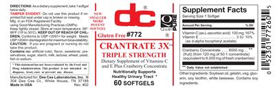 Photo of the DC Crantrate 3X Triple Strength label