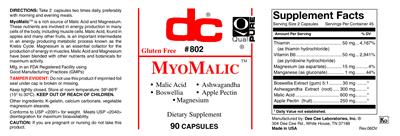 Photo of the DC MyoMalic label