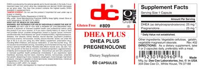 Photo of the DC DHEA Plus label
